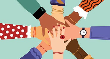 Team work illustration