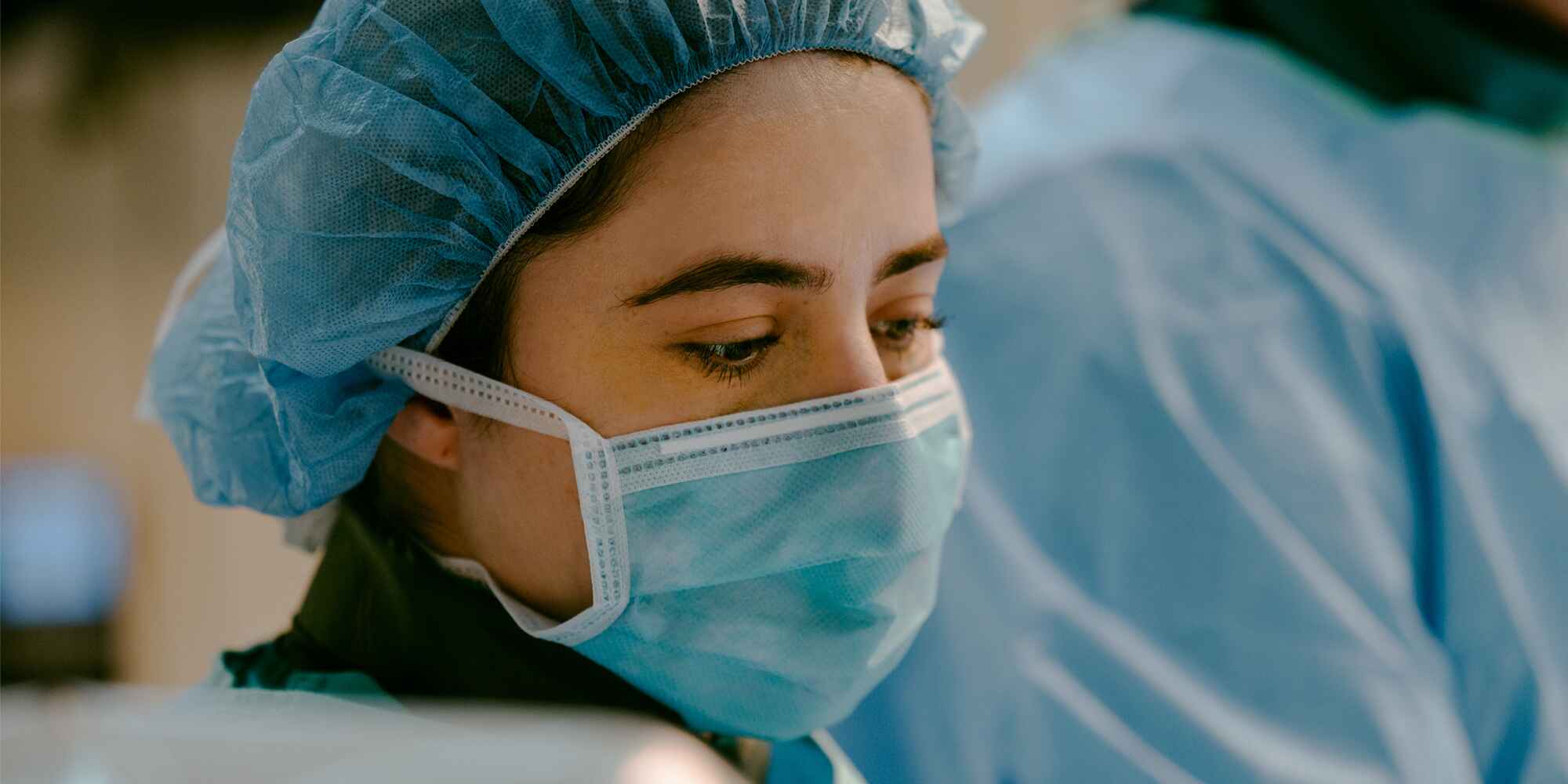 masked surgical nurse