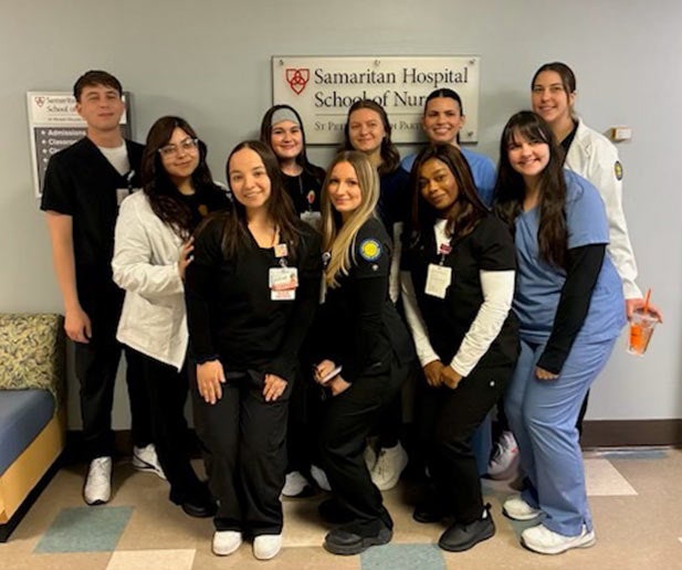 Students from the School of Nursing.