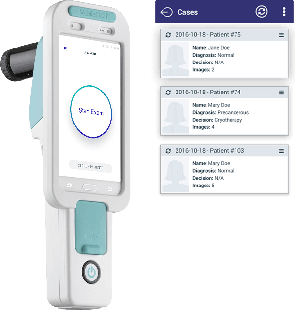 Image of a mobile equipment used for an exam.