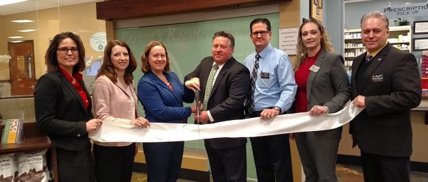 St. Peter’s Health Partners Director of Community Health Programs Erin Sinisgalli, second from left, participates in ribbon-cutting ceremony for new lactation room at ShopRite of Albany on Wednesday, January 30, 2019.
