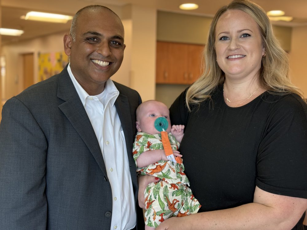 Dr. Noel Varghese, Kade Hasick, and Megan Hasick