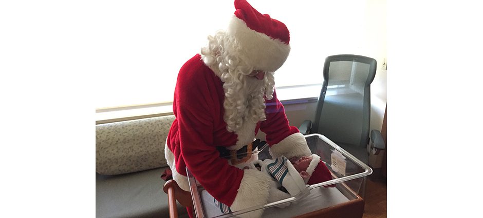 Santa and Baby Parker Morales - Born Christmas Eve (12-24-2019)