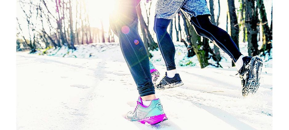 running in snow