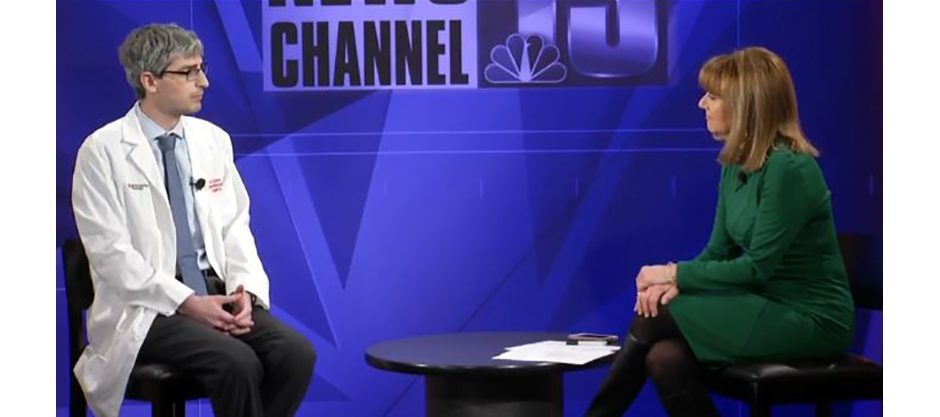 Dr. Hykin and Benita on set